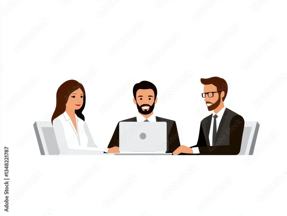 Business Team Meeting Collaboration Laptop Discussion Business Team Meeting Collaboration Laptop Discussion