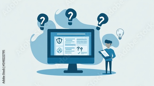 Person reviewing online security questionnaire