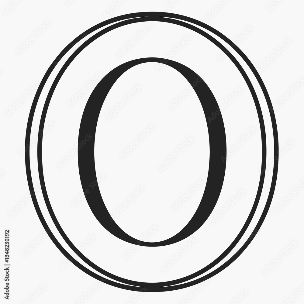 Vector Logo Featuring the Letter O Designed With Simplicity on a White Background for a Clean and Modern Aesthetic Generative AI