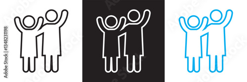 Family icon . Vector illustration. isolated on white and black background. EPS 10
