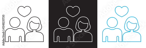 Family icon . Vector illustration. isolated on white and black background. EPS 10