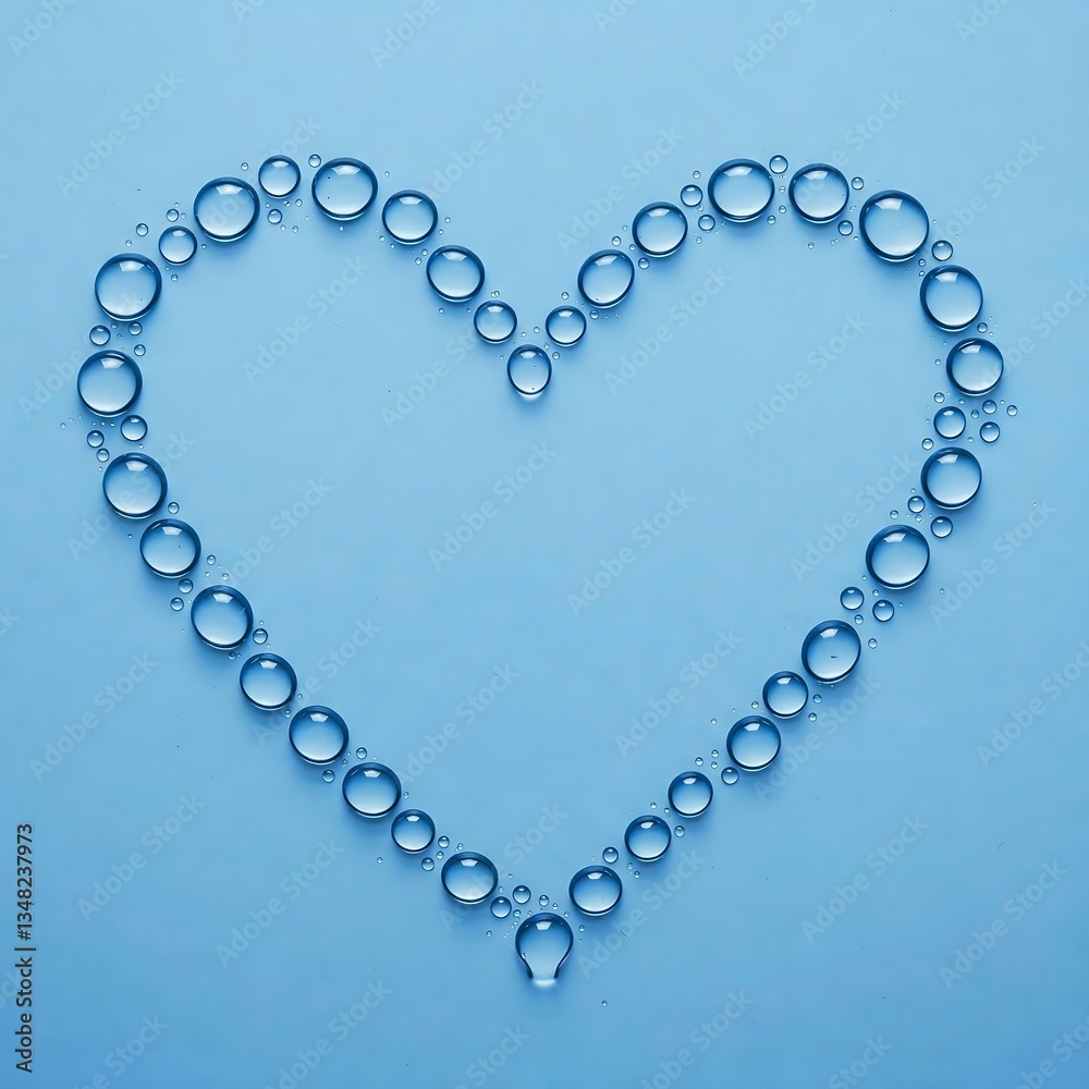 A heart composed of water droplets, representing purity, life, and the essential nature of hydration for heart health. A heart composed of water droplets, representing purity, life, and the essential nature of hydration for heart health.