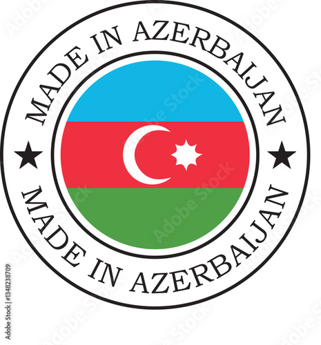 "Made in Azerbaijan" stamp logo