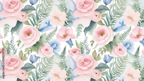 Wallpaper Mural seamless floral pattern Torontodigital.ca