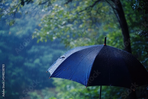 Wallpaper Mural umbrella in the rain Torontodigital.ca