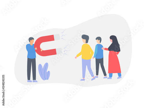 Keep customers coming back, vector illustration for web, presentation slides, print, etc