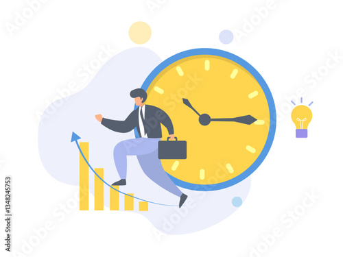Reach your full potential, vector illustration for web, presentation slides, print, etc