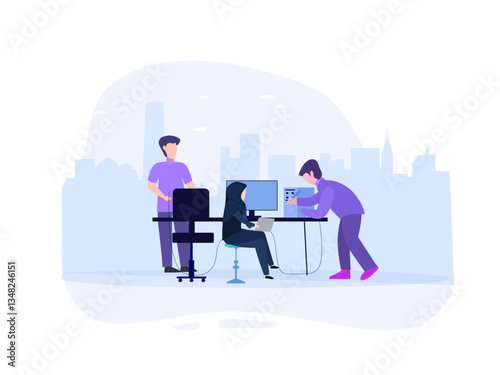 repair service, vector illustration for web, presentation slides, print, etc