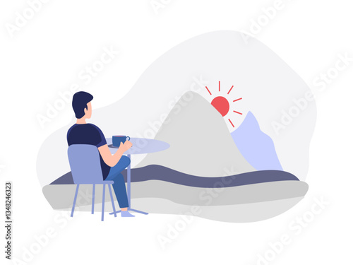 Seize the Morning Time… or Not, vector illustration for web, presentation slides, print, etc
