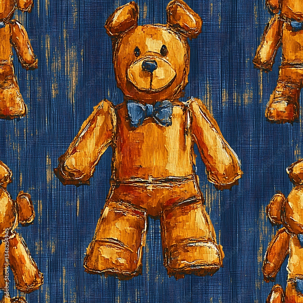 Cute Teddy Bear Seamless Pattern. Cute Teddy Bear Seamless Pattern.