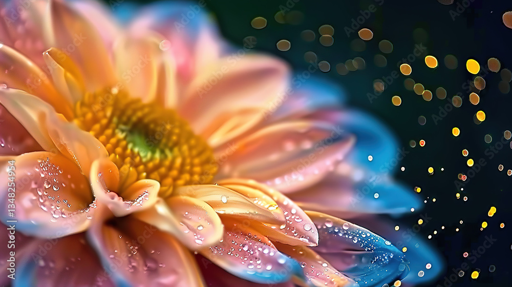 Fototapeta premium pink and yellow flower