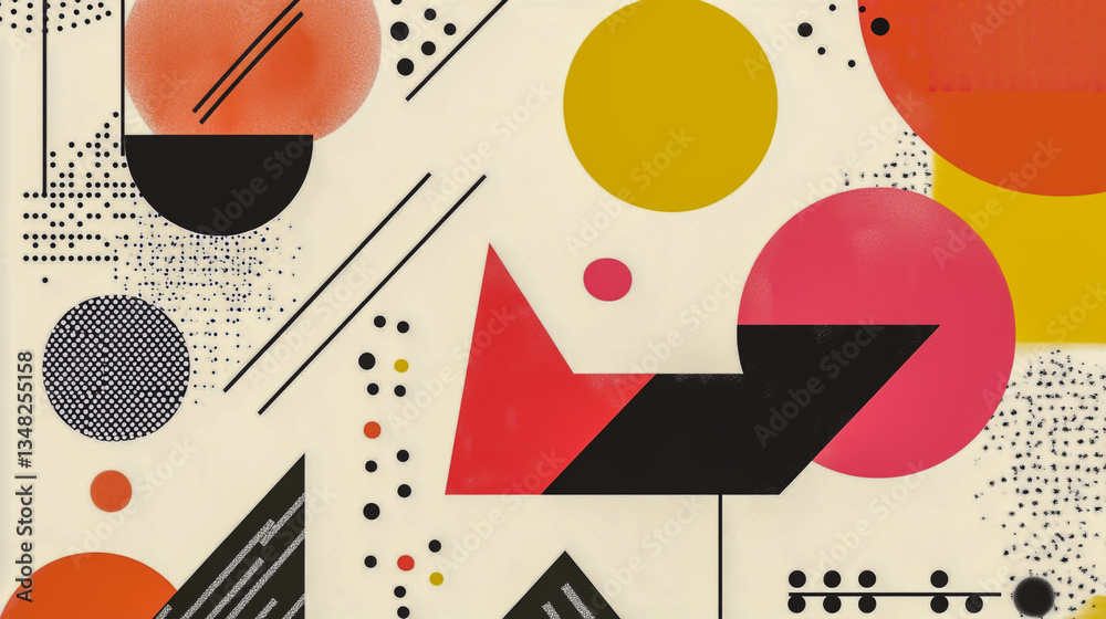 Abstract Geometric Shapes Background Design.