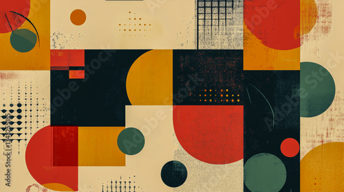 Abstract Geometric Shapes Background Design.