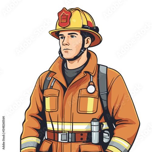 fireman, firefighter, safety, emergency, danger, man, rescue, fire, fighter, uniform, helmet, protection, background, service, red, equipment, hose, occupation, job, burn, person, work, male, hero, pr
