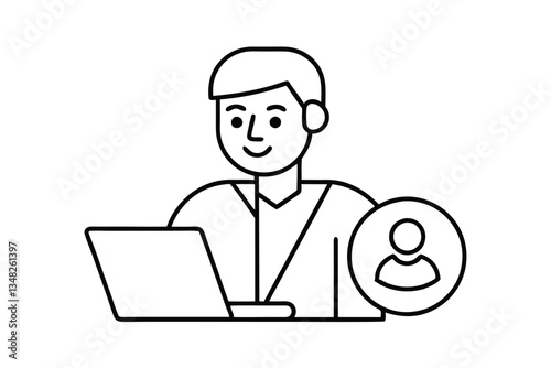 Customer Support Agent Online Helpdesk Service Assistance Laptop