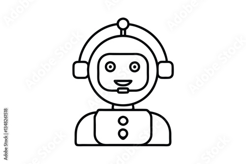 Friendly Robot AI Chatbot Customer Service Support Avatar
