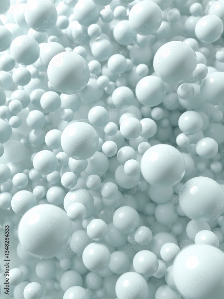 custom made wallpaper toronto digitalSoftly Lit Floating Spheres Abstract Background. AI Generated