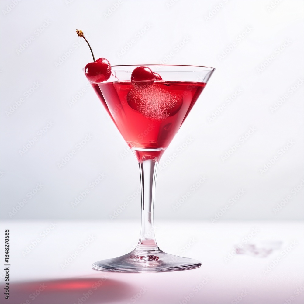 custom made wallpaper toronto digitalRefreshing Red Cocktail with Cherry Garnish