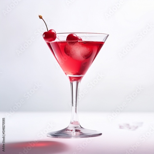 Wallpaper Mural Refreshing Red Cocktail with Cherry Garnish Torontodigital.ca