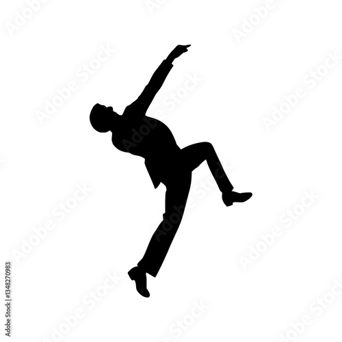 silhouette of young man jumping