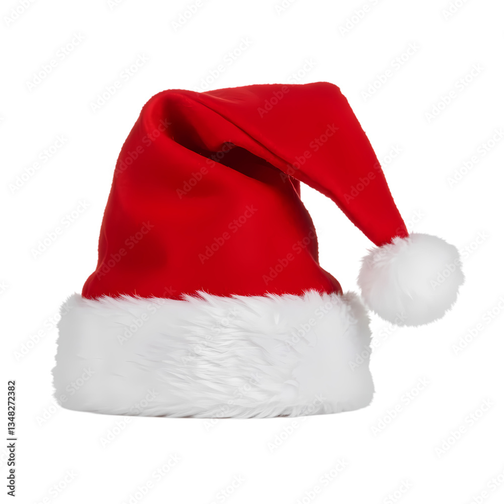 Santa Hat: Christmas Holiday Image on Transparent background Santa Hat: Christmas Holiday Image on Transparent background