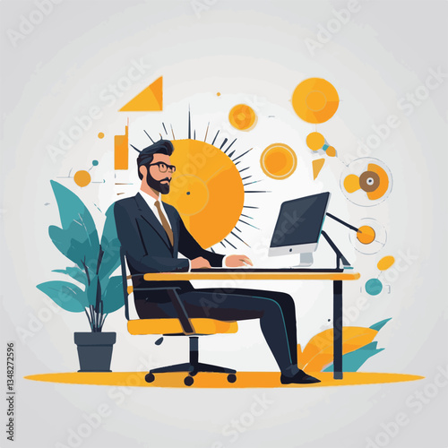 employee appreciation day, investment solution, copy space, boss, confident man, 40 40s, lawyer office, finance management, group, older adult, internet technology, person, satisfied person, middle ag