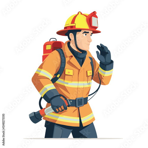 fireman, firefighter, safety, emergency, danger, man, rescue, fire, fighter, uniform, helmet, protection, background, service, red, equipment, hose, occupation, job, burn, person, work, male, hero, pr