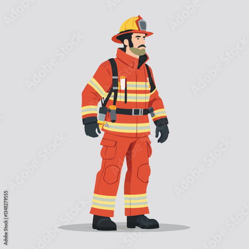 fireman, firefighter, safety, emergency, danger, man, rescue, fire, fighter, uniform, helmet, protection, background, service, red, equipment, hose, occupation, job, burn, person, work, male, hero, pr