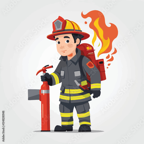 fireman, firefighter, safety, emergency, danger, man, rescue, fire, fighter, uniform, helmet, protection, background, service, red, equipment, hose, occupation, job, burn, person, work, male, hero, pr