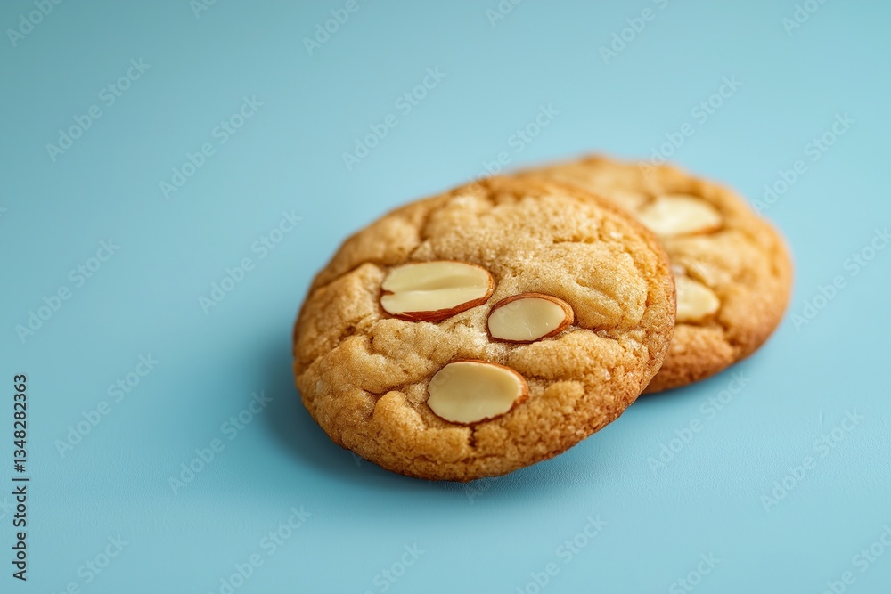 Chocolate chip cookies on a white background