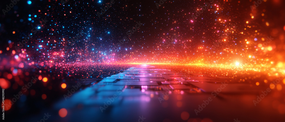 Sparkling Pathway of Light in a Cosmic Environment