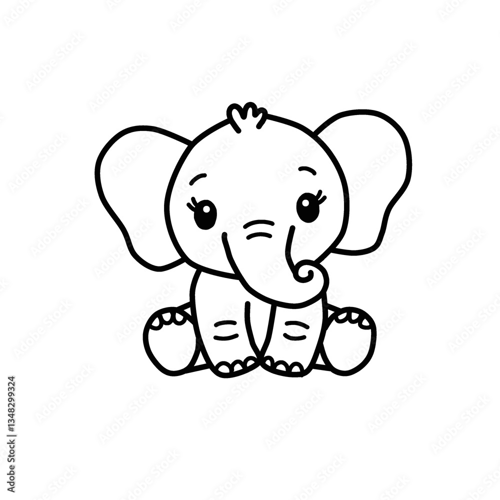Obraz premium elephant pattern elephant for making worksheets 