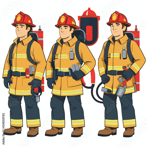 fireman, firefighter, safety, emergency, danger, man, rescue, fire, fighter, uniform, helmet, protection, background, service, red, equipment, hose, occupation, job, burn, person, work, male, hero, pr