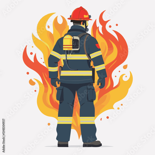 fireman, firefighter, safety, emergency, danger, man, rescue, fire, fighter, uniform, helmet, protection, background, service, red, equipment, hose, occupation, job, burn, person, work, male, hero, pr