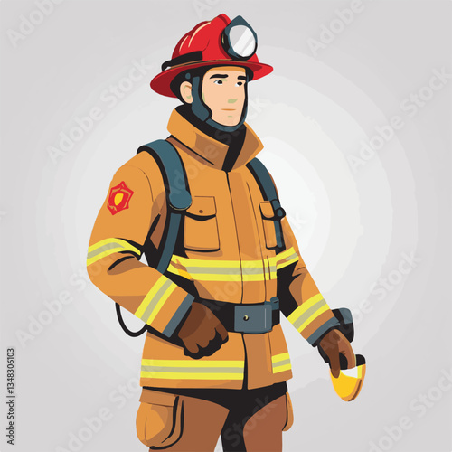 fireman, firefighter, safety, emergency, danger, man, rescue, fire, fighter, uniform, helmet, protection, background, service, red, equipment, hose, occupation, job, burn, person, work, male, hero, pr