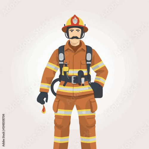 fireman, firefighter, safety, emergency, danger, man, rescue, fire, fighter, uniform, helmet, protection, background, service, red, equipment, hose, occupation, job, burn, person, work, male, hero, pr