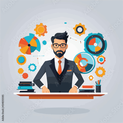 employee appreciation day, copy space, investment solution, 40 40s, boss, finance management, confident man, lawyer office, business, older adult, middle age, group, satisfied person, person, teamwork