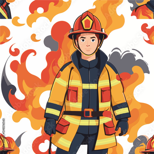fireman, firefighter, safety, emergency, danger, man, rescue, fire, fighter, uniform, helmet, protection, background, service, red, equipment, hose, occupation, job, burn, person, work, male, hero, pr