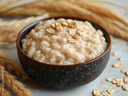 Healthy oatmeal porridge for breakfast, great for promoting healthy living