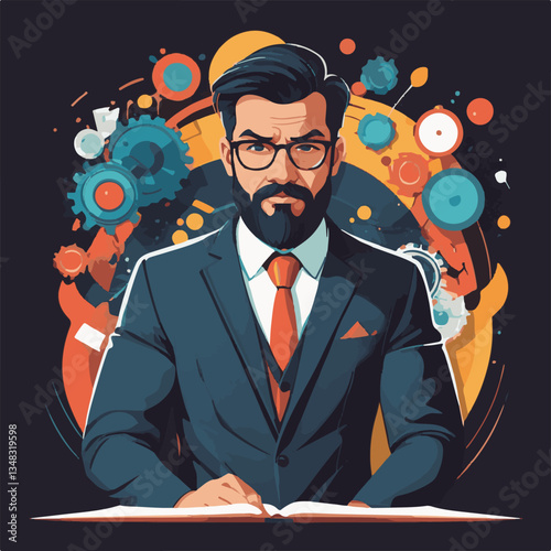 employee appreciation day, copy space, investment solution, 40 40s, boss, finance management, confident man, lawyer office, business, older adult, middle age, group, satisfied person, person, teamwork