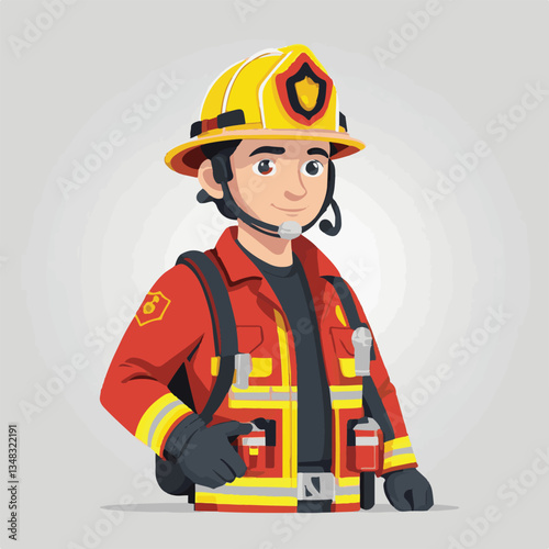 fireman, firefighter, safety, emergency, danger, man, rescue, fire, fighter, uniform, helmet, protection, background, service, red, equipment, hose, occupation, job, burn, person, work, male, hero, pr