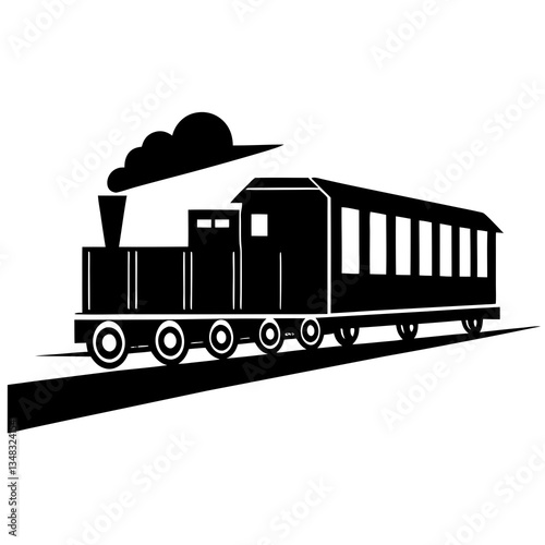 freight train isolated on white