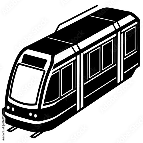 maglev train on white background