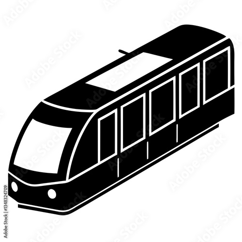 maglev train on white background