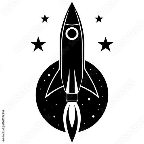 space rocket vector illustration