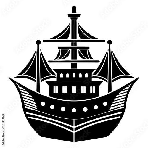 ship isolated on white background