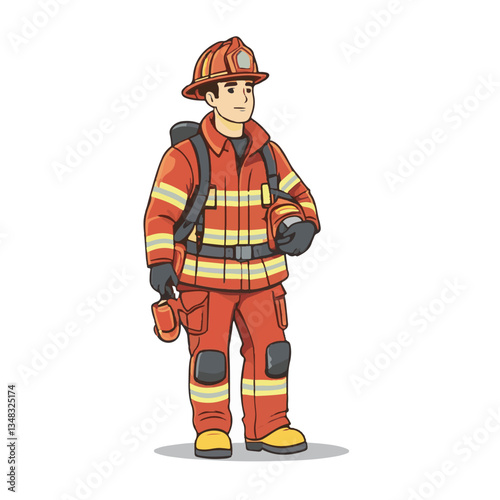 fireman, firefighter, safety, emergency, danger, man, rescue, fire, fighter, uniform, helmet, protection, background, service, red, equipment, hose, occupation, job, burn, person, work, male, hero, pr