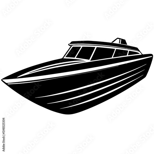 speedboat vector illustration