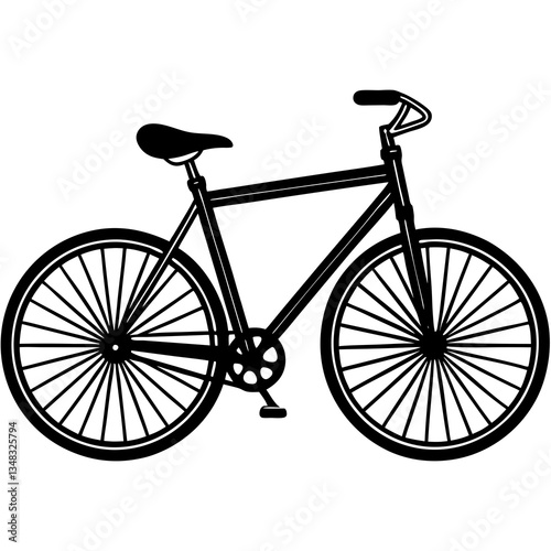 bicycle on white background