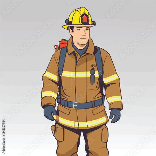 fireman, firefighter, safety, emergency, danger, man, rescue, fire, fighter, uniform, helmet, protection, background, service, red, equipment, hose, occupation, job, burn, person, work, male, hero, pr